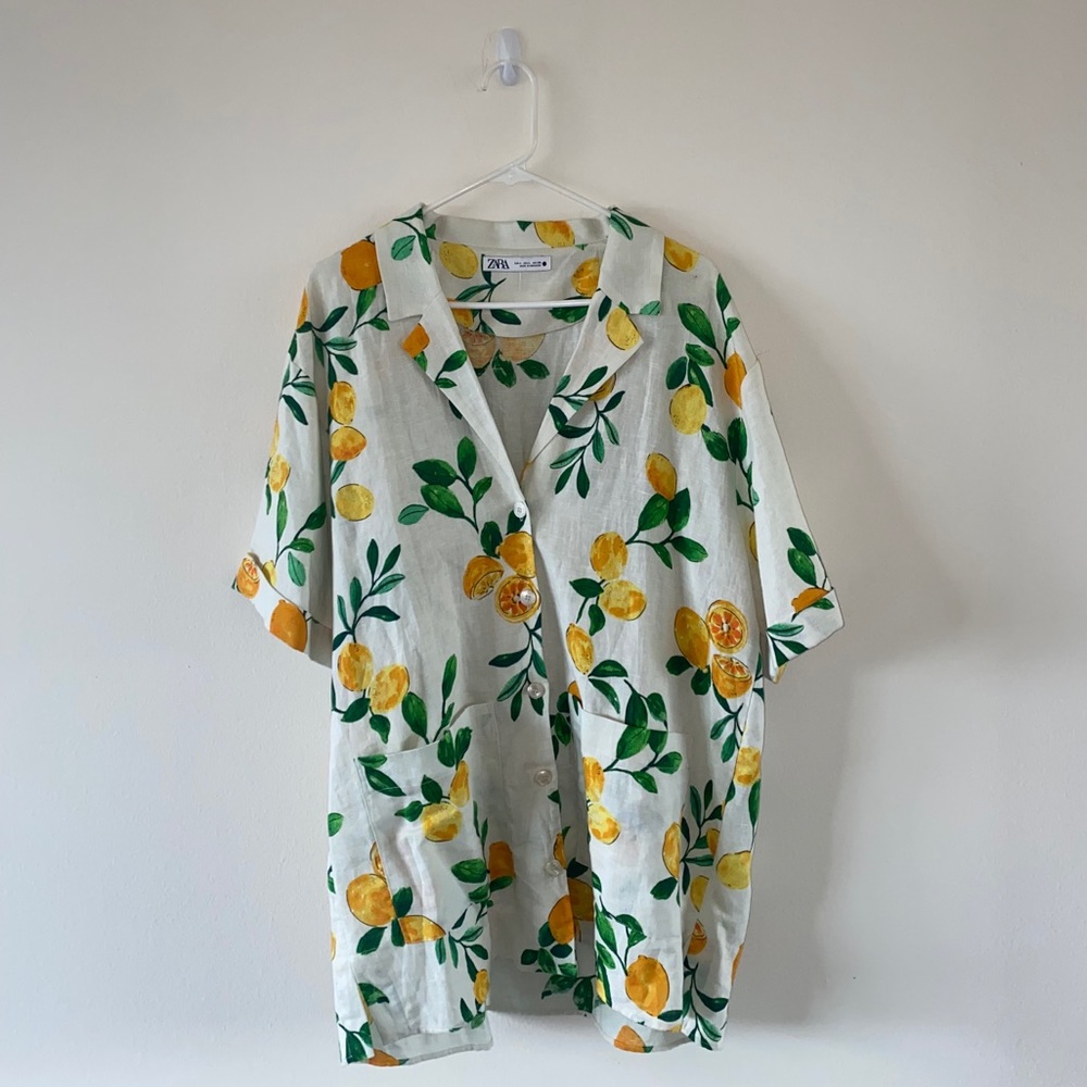 Zara Linen Shirt Dress